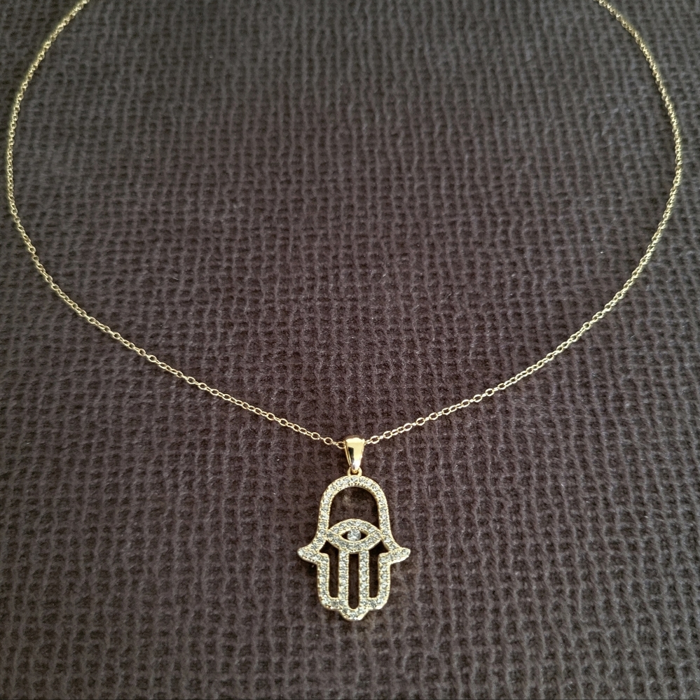 Cote d'Argent Gold💛 Hamsa🤚 Pendant Necklace - NWT - Picture 15 of 16